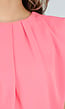 Roze Mouwloze Playsuit met Overslagrok en Schoudervulling