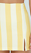 Gele Gestreepte Skort met Stretch