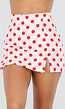 Roze Polkadot Skort met Split en Stretch