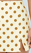 Gele Polkadot Skort met Split en Stretch