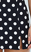 Zwarte Polkadot Skort met Split en Stretch