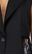 Zwart Mouwloos Gilet met Kanten Details