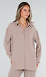NEW220726 Beige Blouse met Kraag en Knoopsluiting