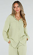 NEW120826 Pistache Blouse met Kraag en Knoopsluiting
