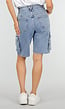 Blauwe Denim Cargo Bermuda Short met Ruwe Zoom