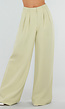 NEW220726 Pistache Groene Tall Wide Leg Broek