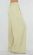 Pistache Groene Tall Wide Leg Broek met Plooien