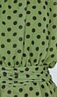 Groene Polkadot Playsuit met Halterhals en Volant