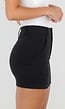 Zwarte Skort met Stretch en Steekzakken