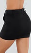Zwarte Skort met Stretch en Steekzakken