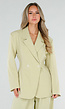 NEW120826 Pistache Double Breasted Blazer