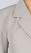 Greige Blazer en Short Set met Kanten Afwerking