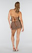 Bruine Pailletten Set met Halter Top En Mini Rok