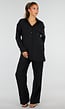 Zwarte Wide Leg Broek met Elastische Taille en Strikkoord