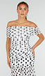 Witte Mesh Polkadot Maxi Jurk met Split