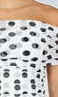 Witte Mesh Polkadot Maxi Jurk met Split