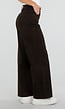 Bruine Wide Leg Jeans met Luipaardprint en Stretch