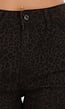 Bruine Wide Leg Jeans met Luipaardprint en Stretch