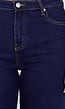Donkerblauwe Wide Leg Jeans met Hoge Taille en Stretch