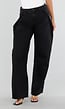Zwarte Barrel Jeans met Hoge Taille en Plooien