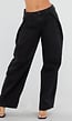 Zwarte Barrel Jeans met Hoge Taille en Plooien