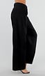 Zwarte Barrel Jeans met Hoge Taille en Plooien