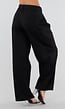 Zwarte Barrel Jeans met Hoge Taille en Plooien