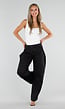 Zwarte Barrel Jeans met Hoge Taille en Plooien