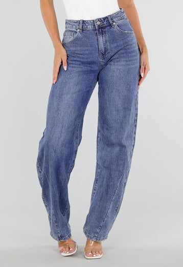NEW290726 Blauwe Barrel Jeans