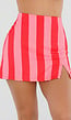 Roze Gestreepte Skort met Ingebouwd Broekje