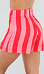 Roze Gestreepte Skort met Ingebouwd Broekje