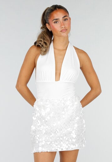 NEW290726 Witte Halter Body met Open Rug