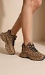 Luipaard Sneakers met Hoge Schacht en Veters