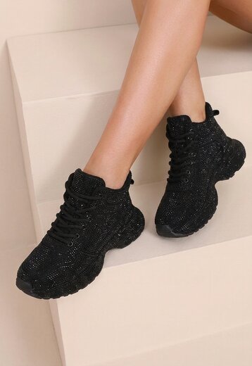 Zwarte Sneakers met Strass