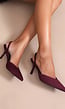 Bordeaux Slingback Pumps met Puntneus