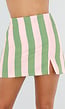 Groene Gestreepte Skort met Ingebouwd Broekje