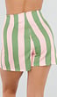 Groene Gestreepte Skort met Ingebouwd Broekje