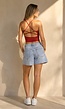 Bordeaux Sporttop met Pads en Spaghettibandjes