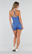 Blauwe Sport Set met Top met Pads en Sportshort