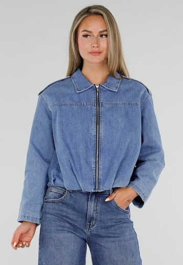 Lichtblauw Denim Jasje