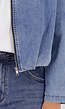 Lichtblauw Denim Jasje met Ritssluiting