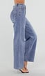 Blauwe Wide Leg Jeans met Ster Achterzak en Lichte Stretch