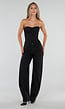 Zwarte Balloon Jeans met Hoge Taille en Lichte Stretch