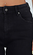 Zwarte Balloon Jeans met Hoge Taille en Lichte Stretch