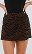 NEW050826 Bruine Zebra Skort