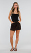Bruine Zebra Skort met Lichte Stretch