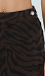 Bruine Zebra Skort met Lichte Stretch