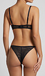 Zwarte Mesh Lingerie Set met Beugel BH en String