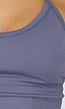 Blauwe Sportset met Halter Top, Legging, Uitneembare Pads en Scrunchdetail