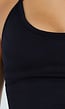 Zwarte Sportset met Halter Top, Legging, Uitneembare Pads en Scrunchdetail